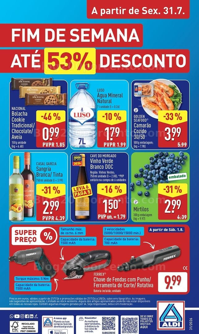 Antevisão Folheto ALDI Promoções de 27 julho a 2 agosto